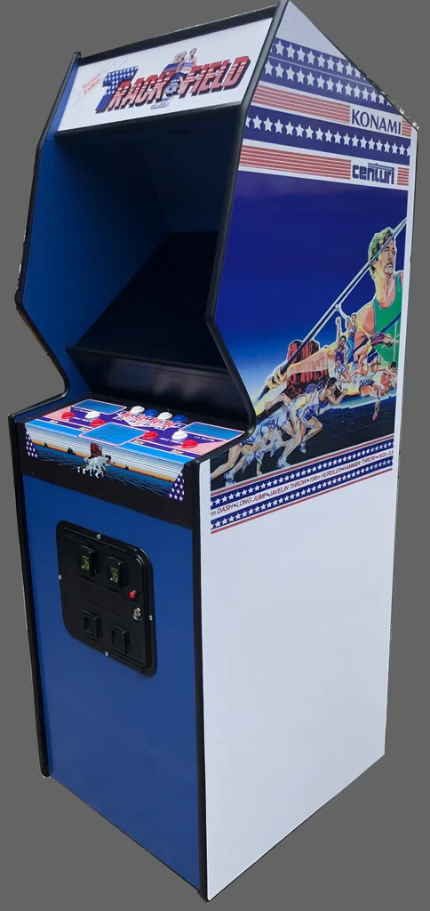 TRACK & FIELD COIN OP-ARCADE MACHINE WITH NEW PARTS & LCD MONITOR – SHARP