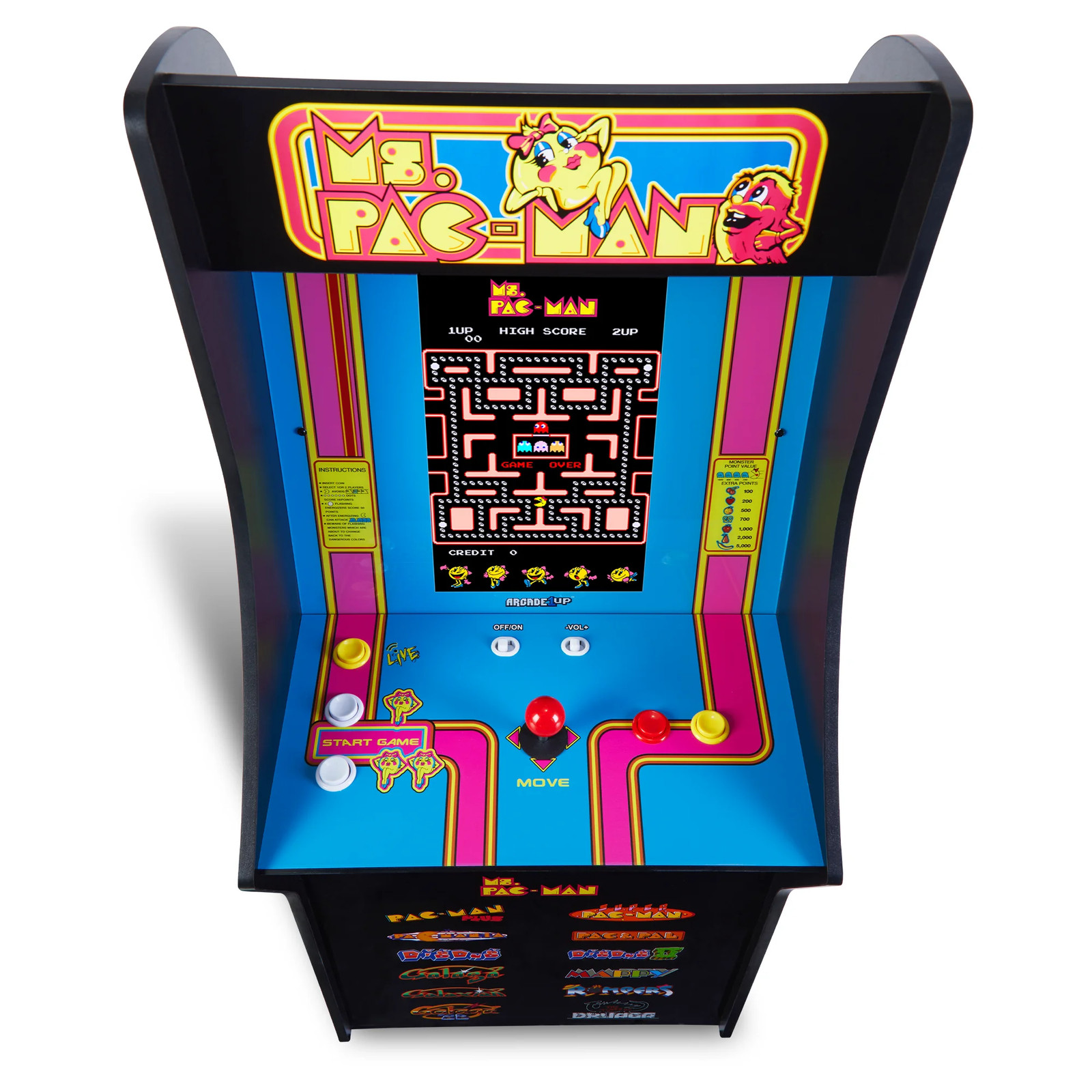 Arcade1Up Ms. Pac-Man Classic SE Arcade Machine and Classic SE 14.25″ Riser