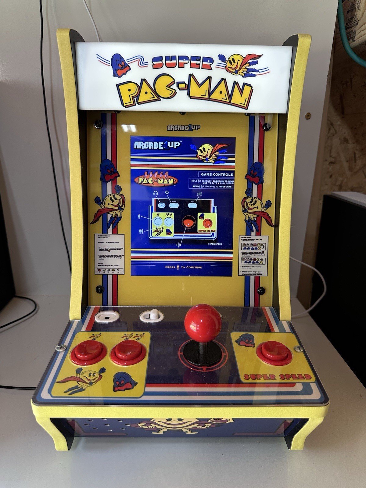 Arcade 1Up Pac-Man Super Pacman 1982 Bandai