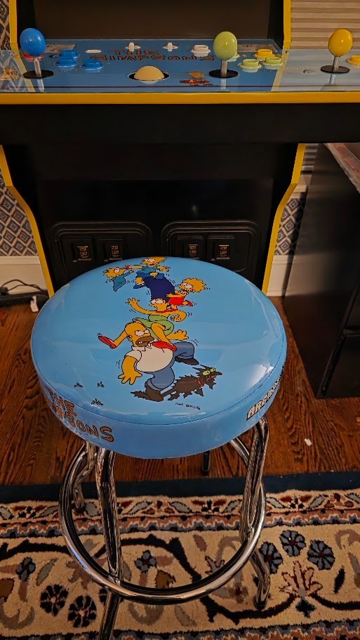 Arcade 1up The Simpsons Arcade With Riser And Stool WORKING GREAT CONDITION 🔥