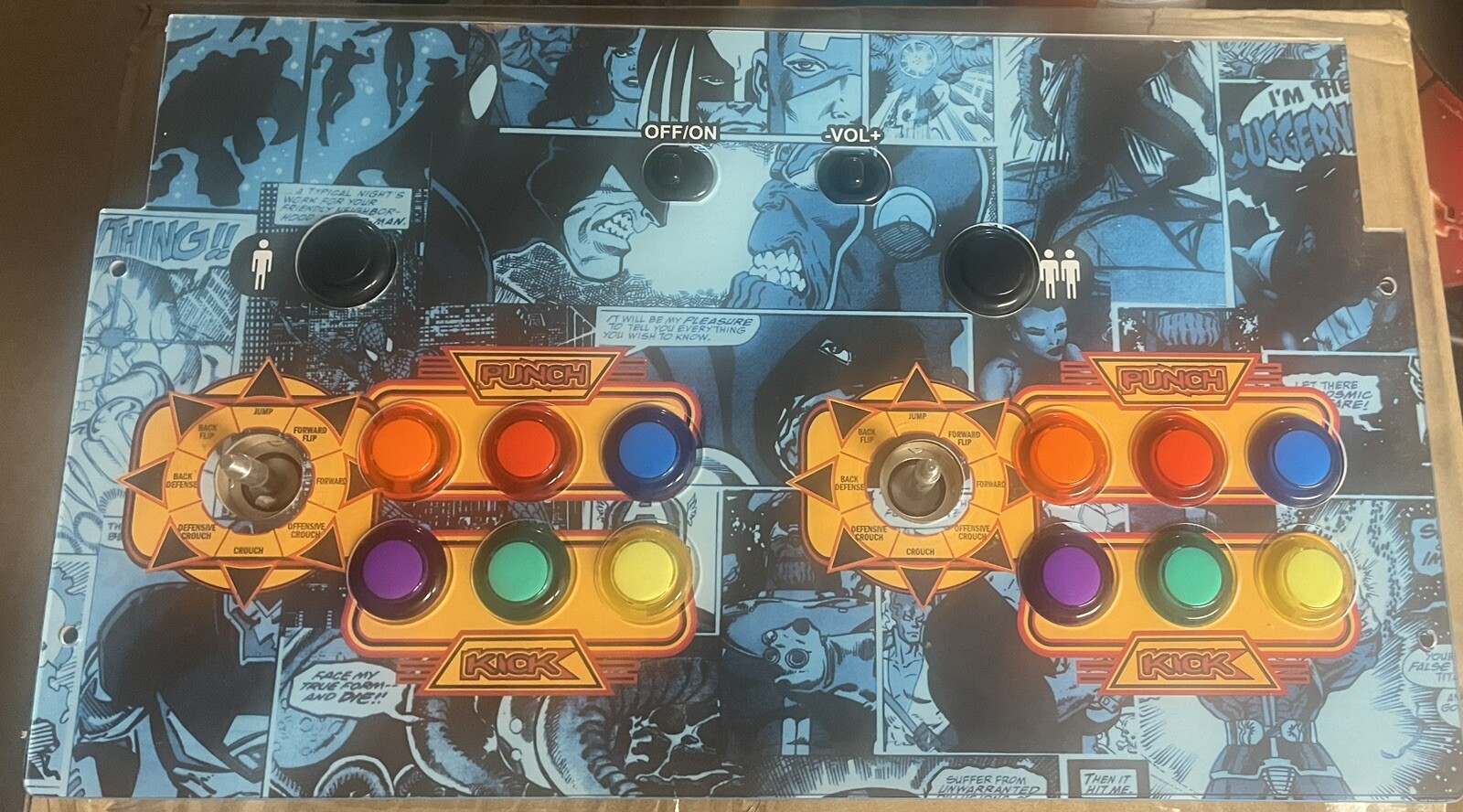 Arcade 1up Marvel Super Heroes Control panel With lights Official Infinity Gems