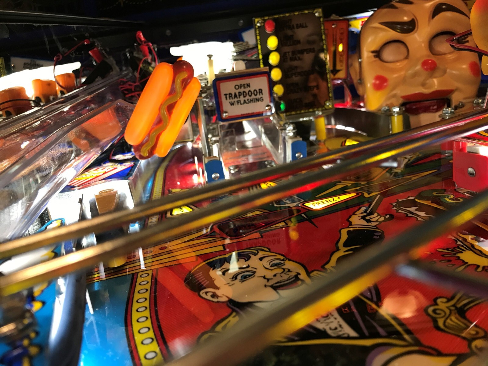 Fun House FH Pinball Machine SMALL HOTDOG LED mod