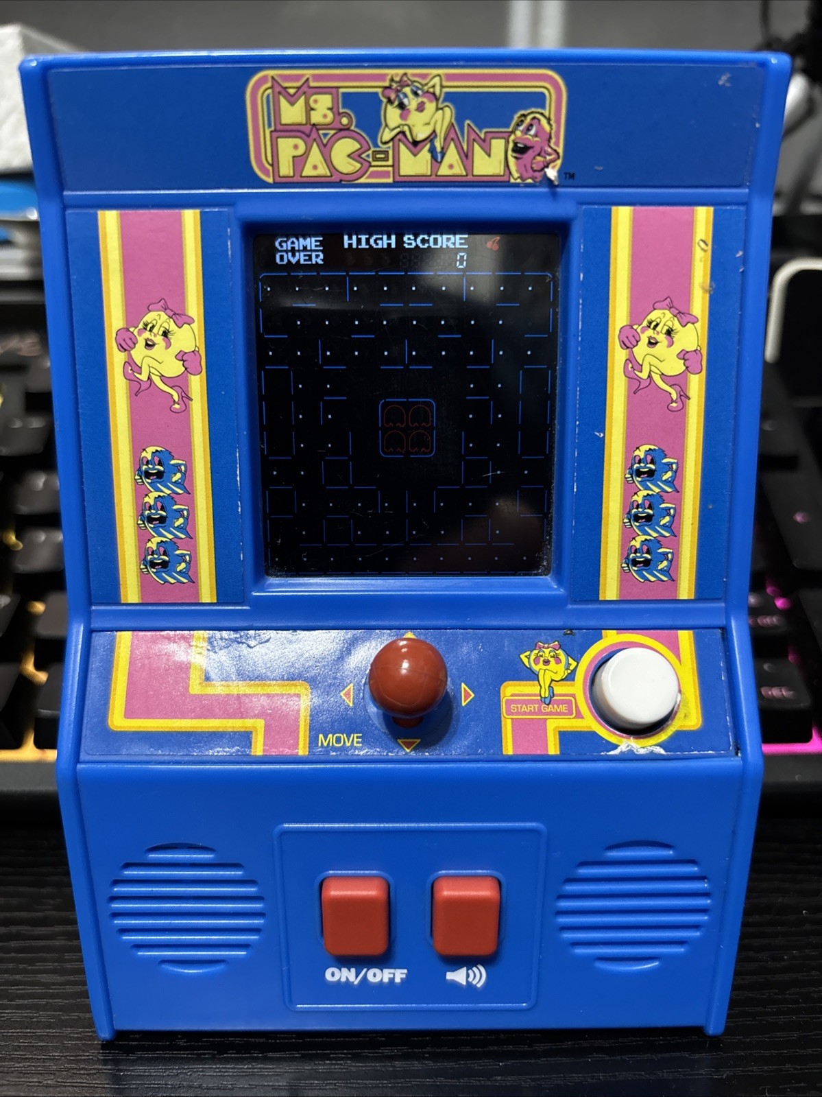 Ms. Pac-Man Retro Mini Arcade Handheld Game Bandai Namco – WORKS GREAT