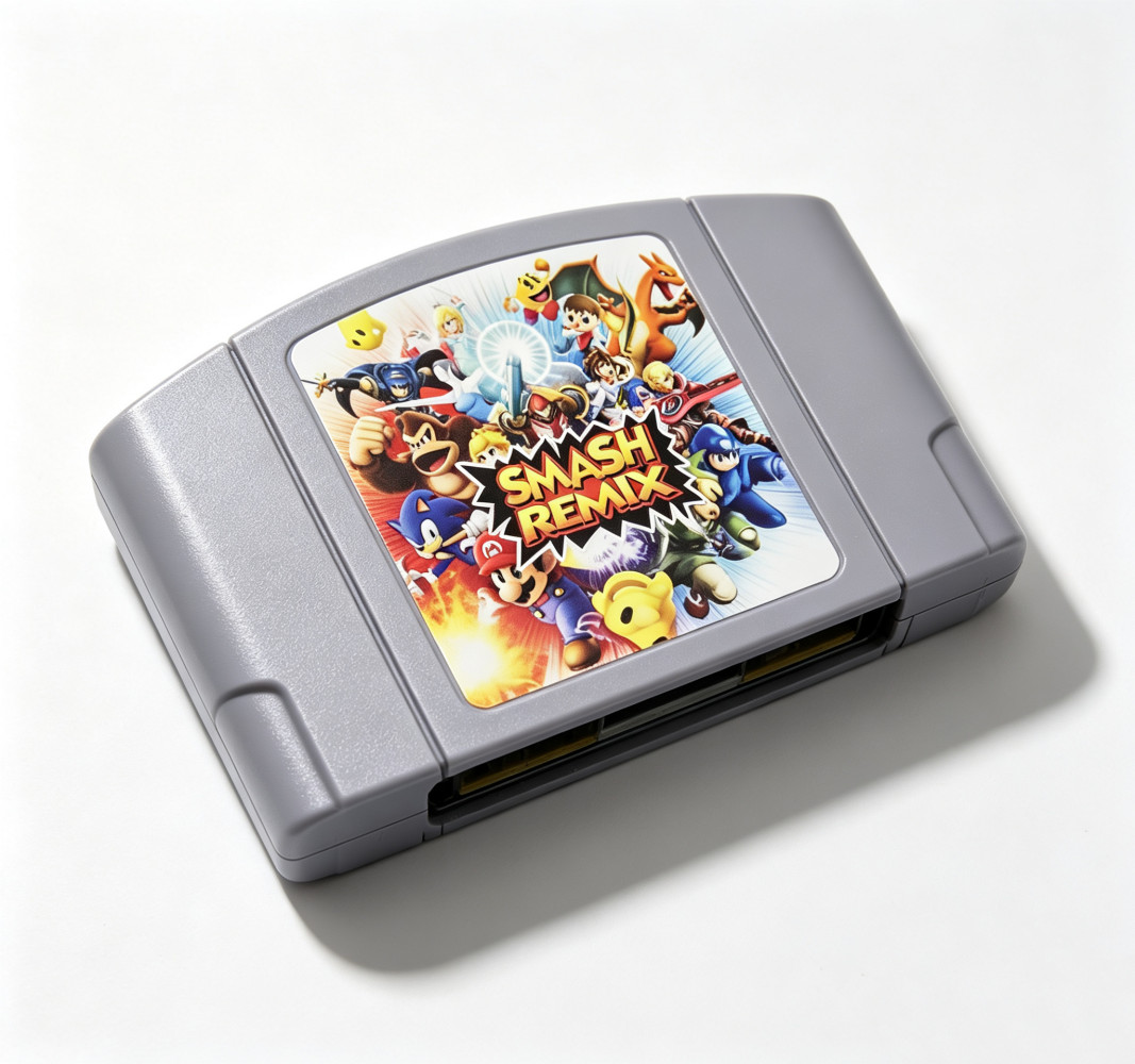 Smash Remix V 2.0.1 Game Cartridge For Nintendo 64 Console US Version