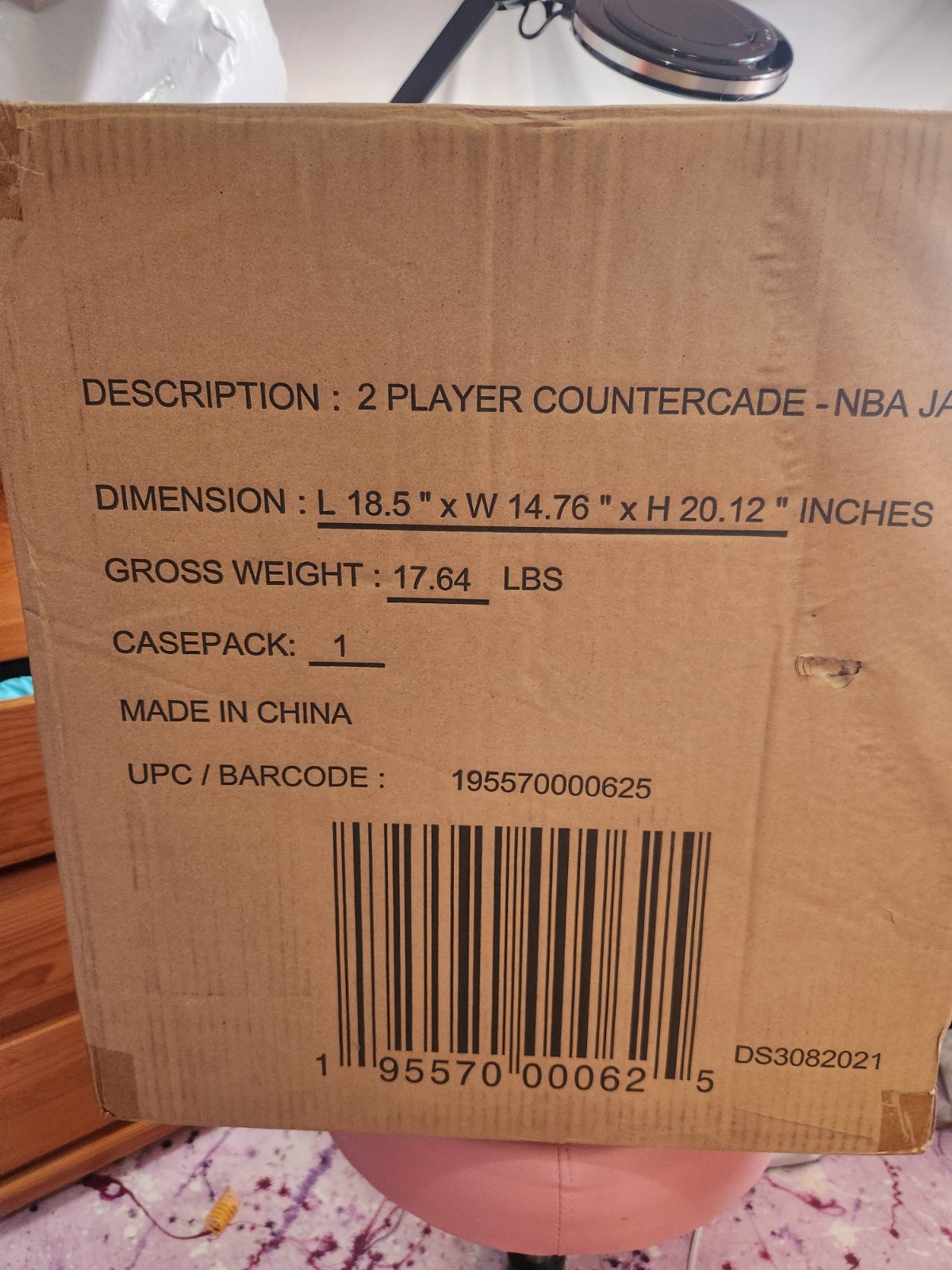 Arcade1Up NBA JAM Countercade 2 Player Lighted Marquee New in Box