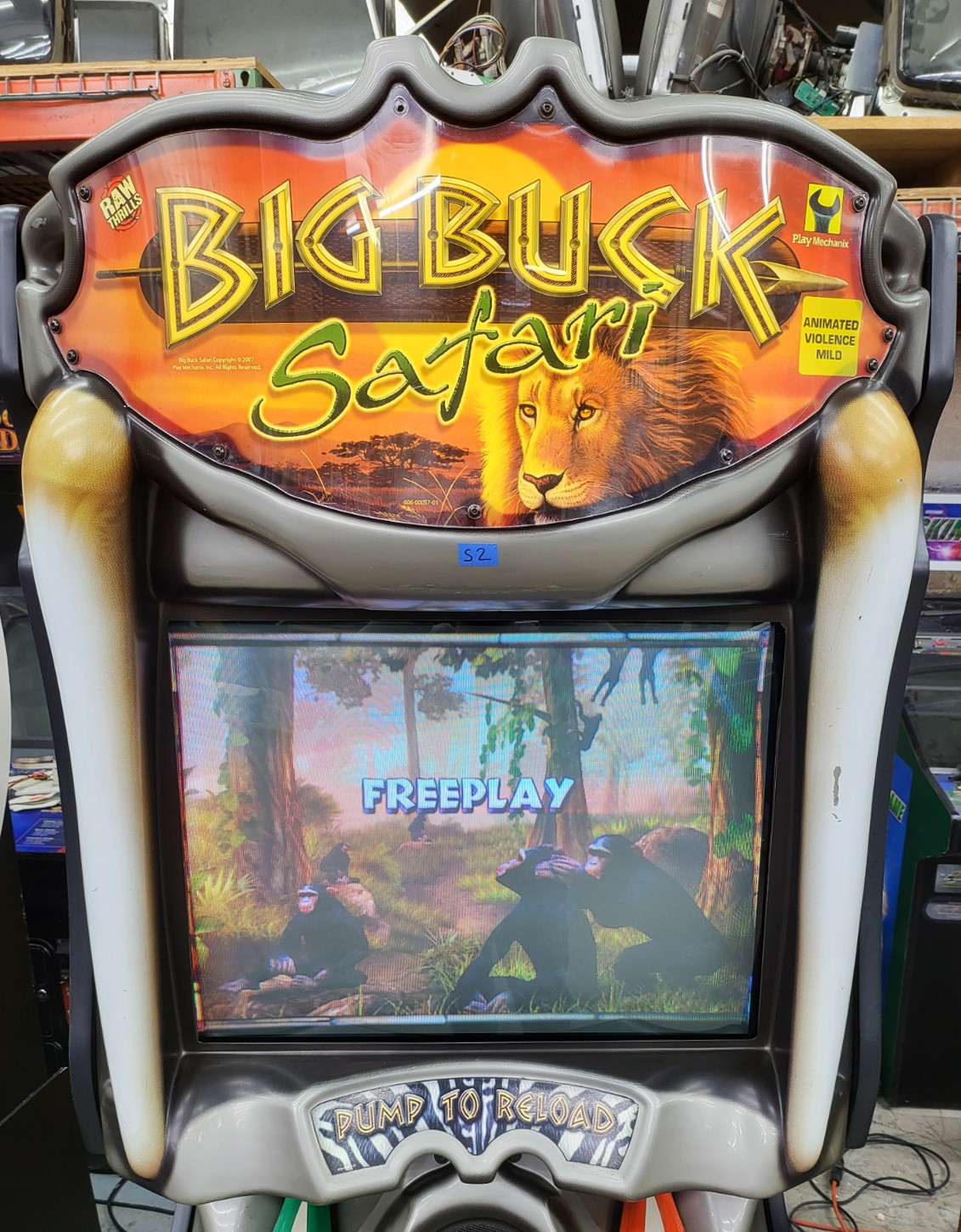 BIG BUCK HUNTER Pro SAFARI Full Size Arcade Shooting Game – WORKING GREAT! (S02)