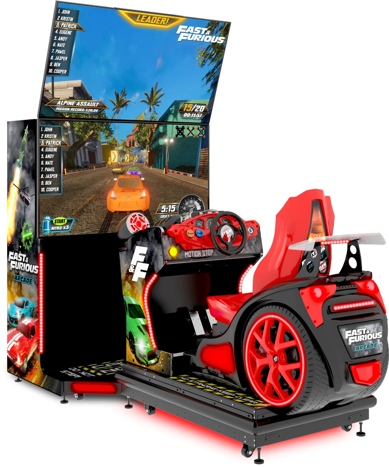 Raw Thrills Fast & Furious Arcade Machine– Driving and Racing, 1 Seat, Free Ship
