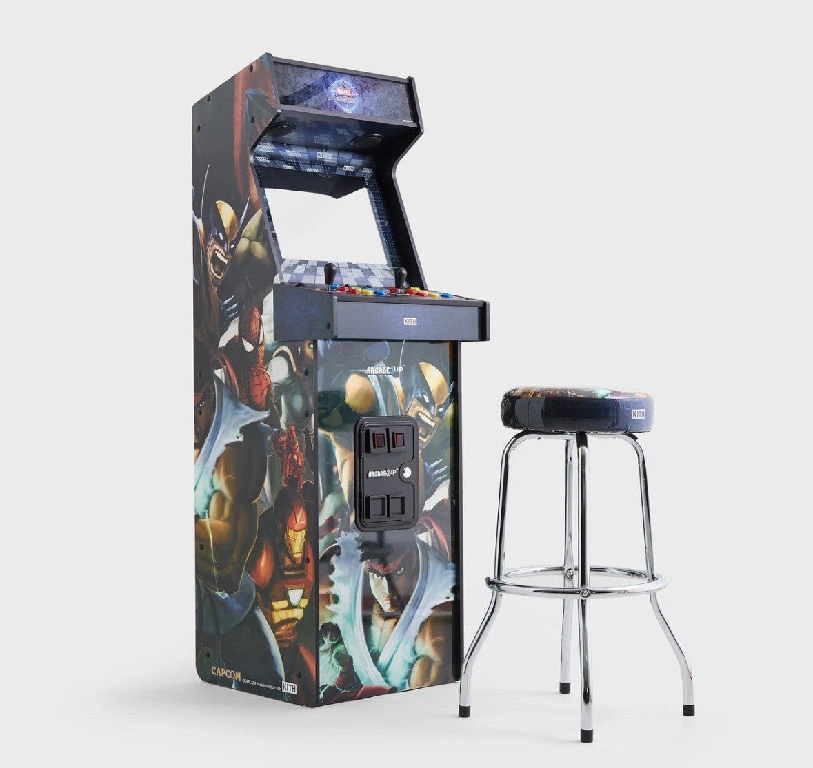 KITH for ARCADE1UP Marvel vs Capcom 2 II Arcade Cabinet + Stool Confirmed