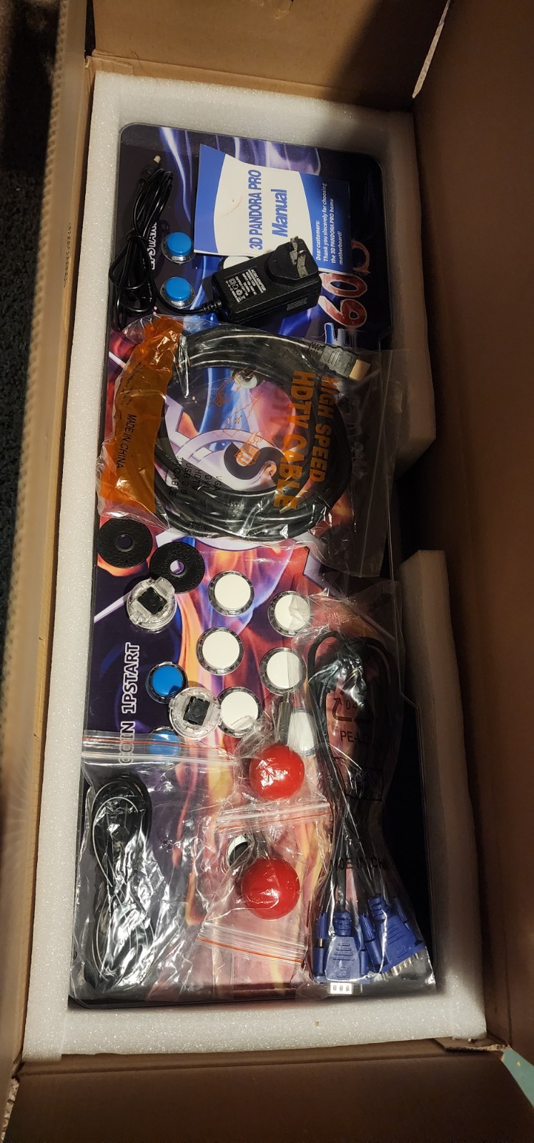 Pandora Arcade 26800 games, Illuminated Buttons Dual Joysticks HDMI VGA