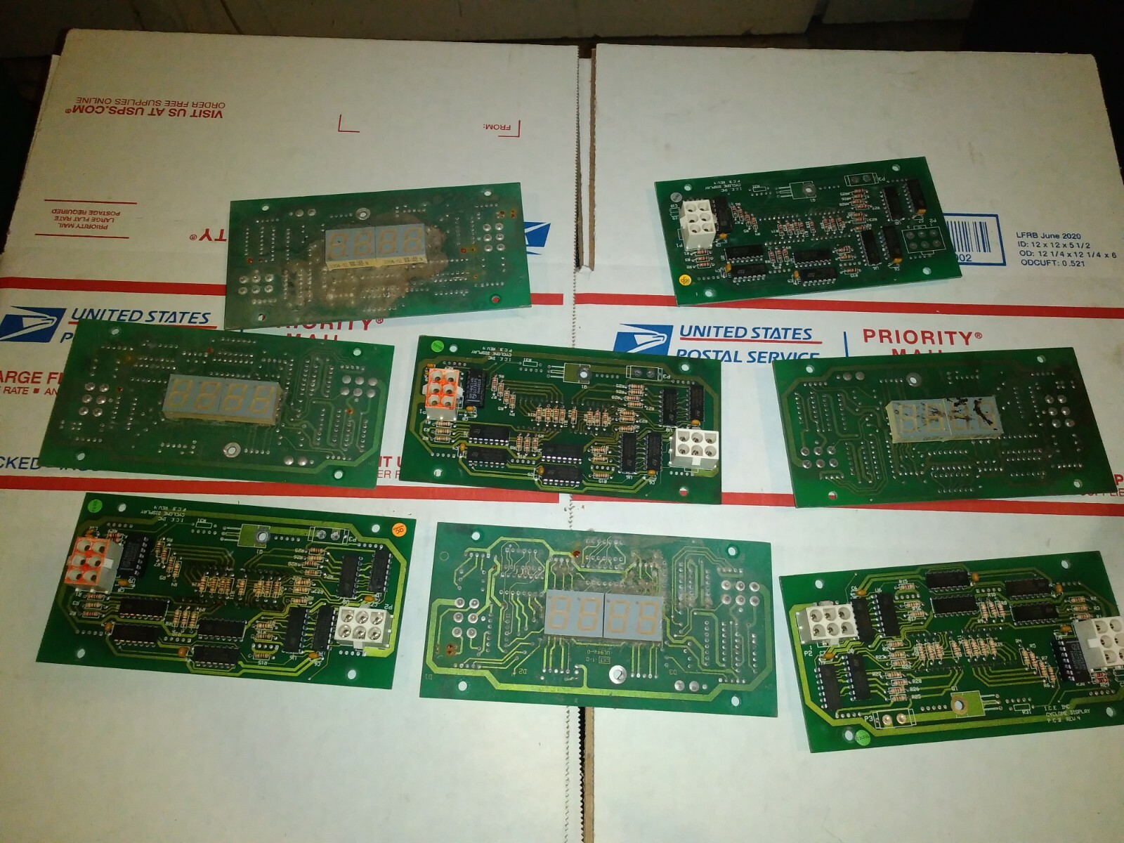 wheel of fortune arcade redemption control panel pcbs lot #918