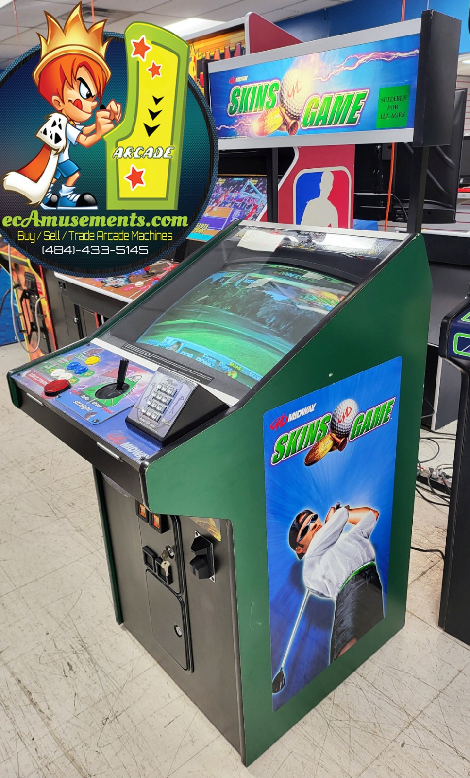 SKINS GAME Golf Arcade Sports Video Game Machine – 25″ CRT Monitor