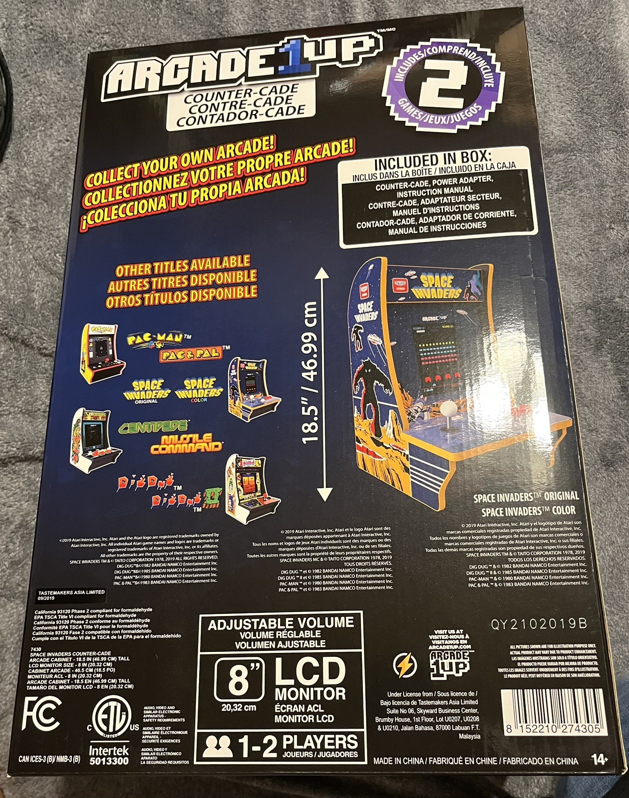 NEW Arcade1Up Space Invaders Counter-Cade Countertop Arcade 1up Countercade NSIB