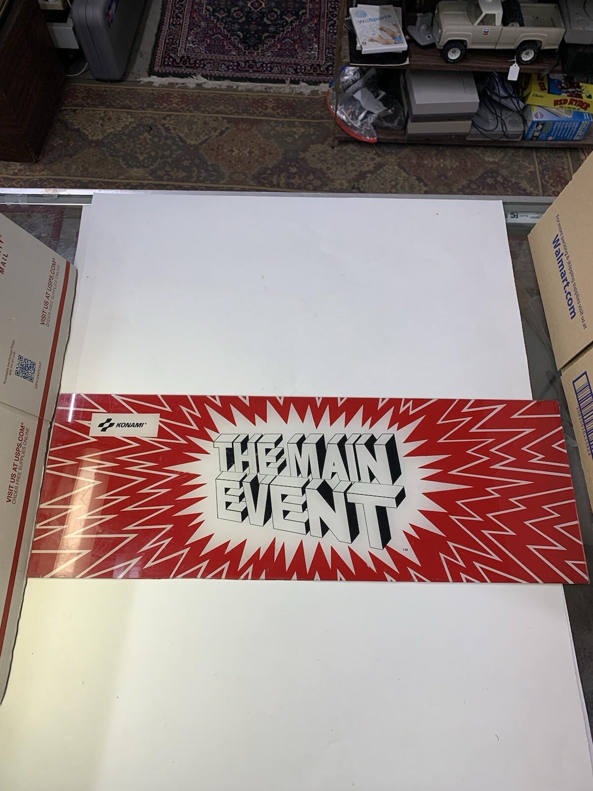 Vintage Arcade Video Game Original Konami Marquee “Main Event”