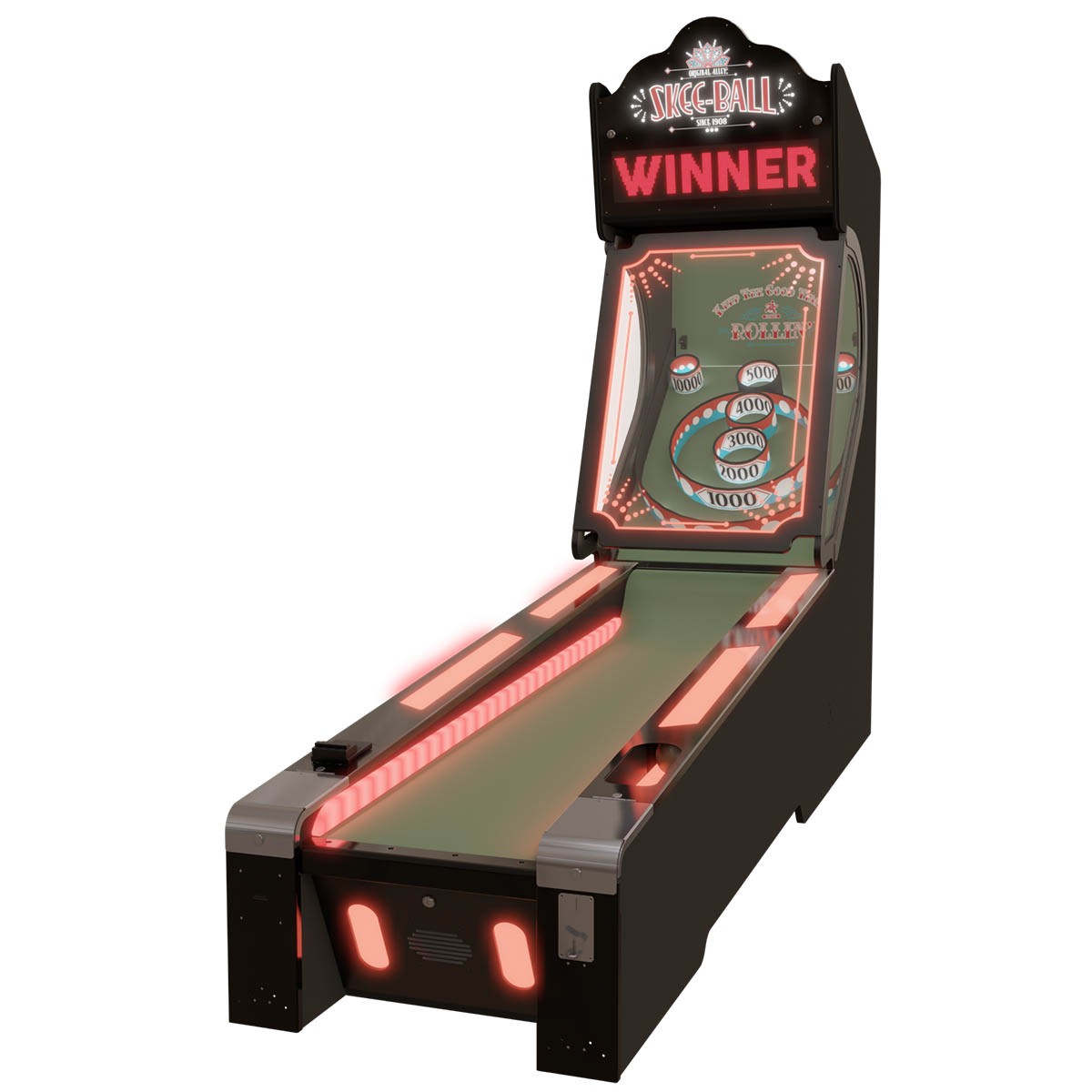 Skee-Ball Glow 10′ Coin-Operated Ticket Redemption Arcade Game