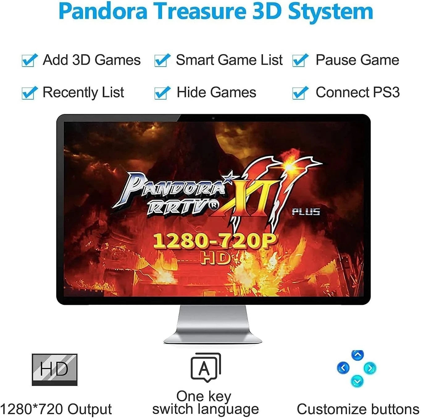 30000 Games in 1 Arcade Game Console ,Pandora Treasure 3D Double Stick,30000 …