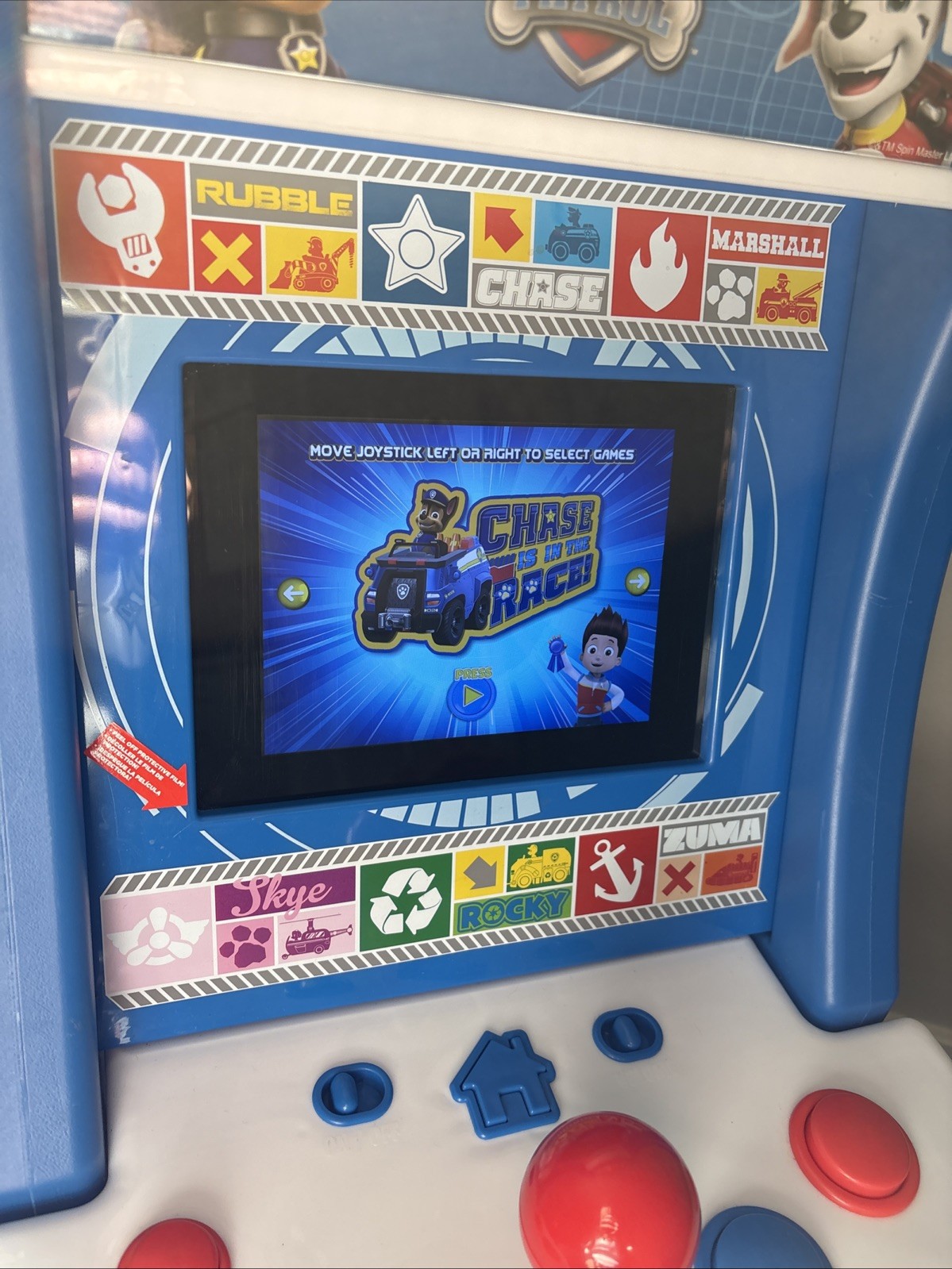 Arcade1up Paw Patrol Jr Video Game Tested Works No Stool