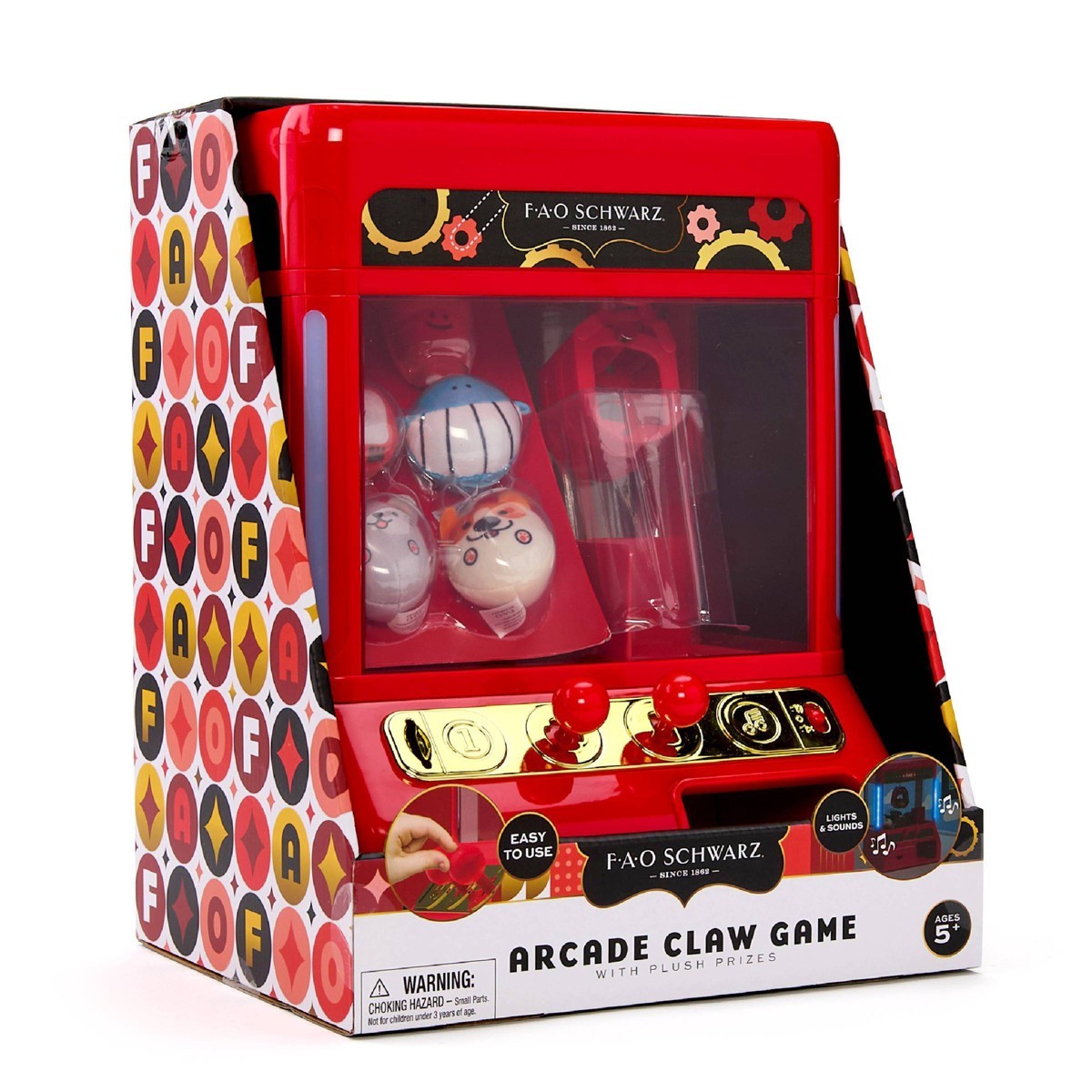 FAO Schwarz Arcade Claw Game with Plush Prizes