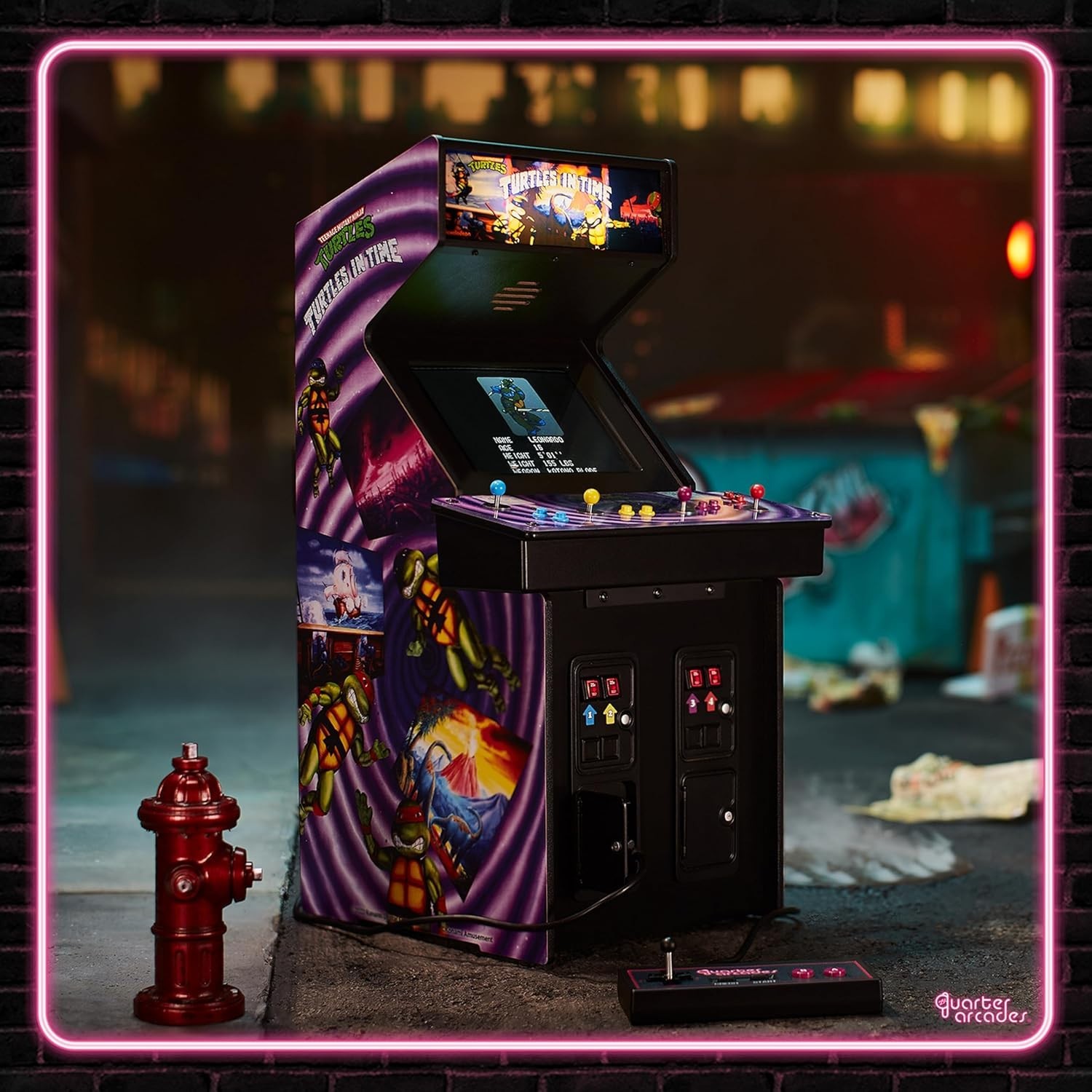 Official TMNT 1/4 Scale Mini Arcade – Retro Gaming, Vibrant Art, Ultra Portable