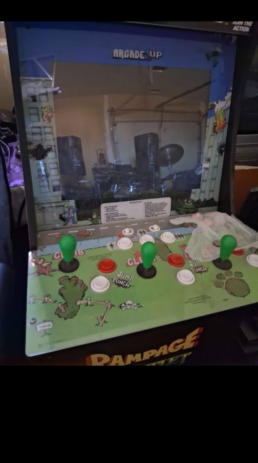 Arcade1Up Rampage Reproduction Arcade Cabinet w/ Gauntlet Joust Defender