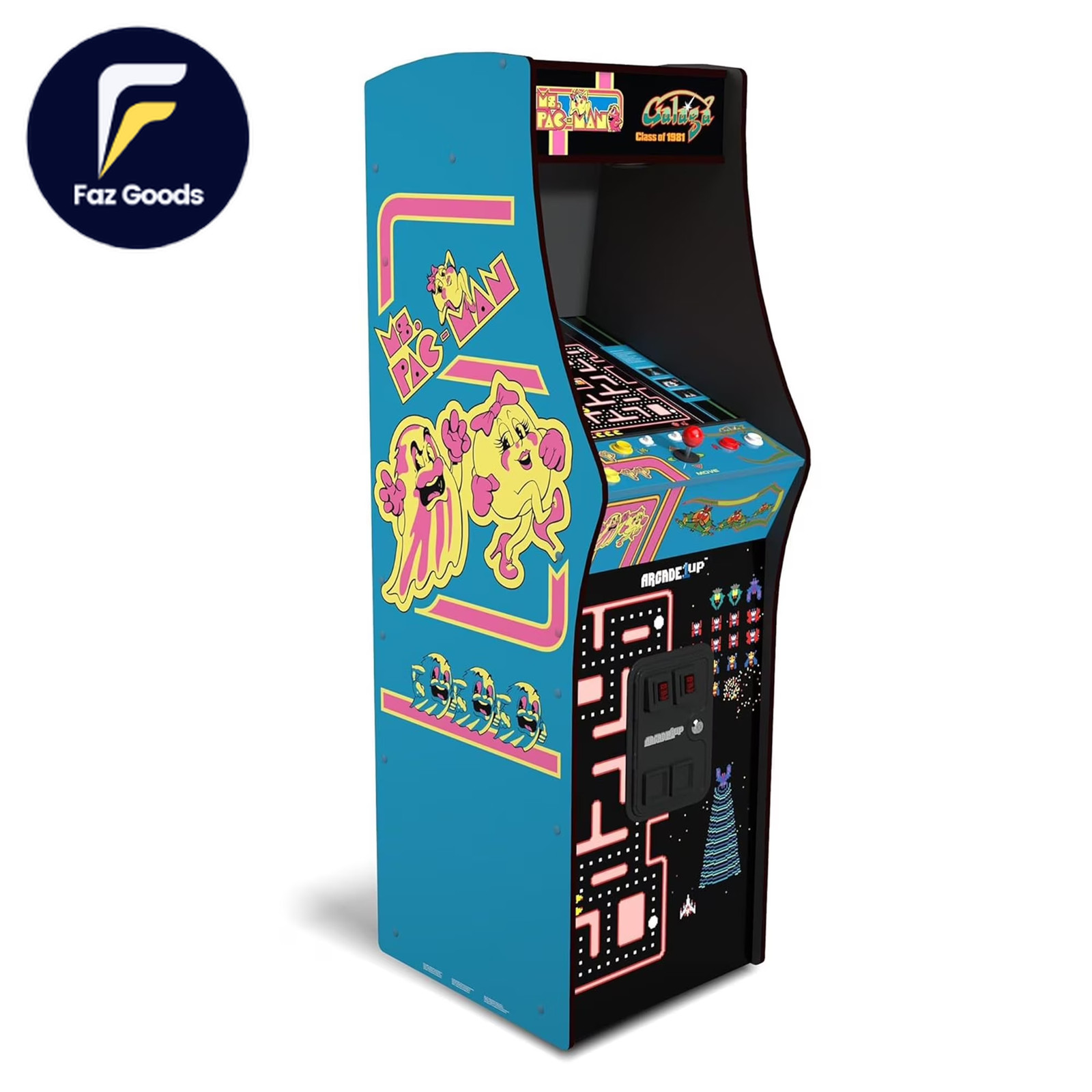 Arcade1Up Ms. PAC-MAN & GALAGA Class of ’81 Deluxe Arcade Game with WIFI 12 Clas