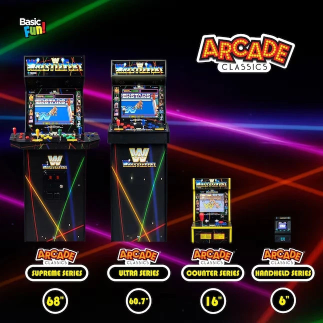 4 Player WWE Supreme Series Premium Arcade Cabinet, 5 Games Included NEW IN BOX!