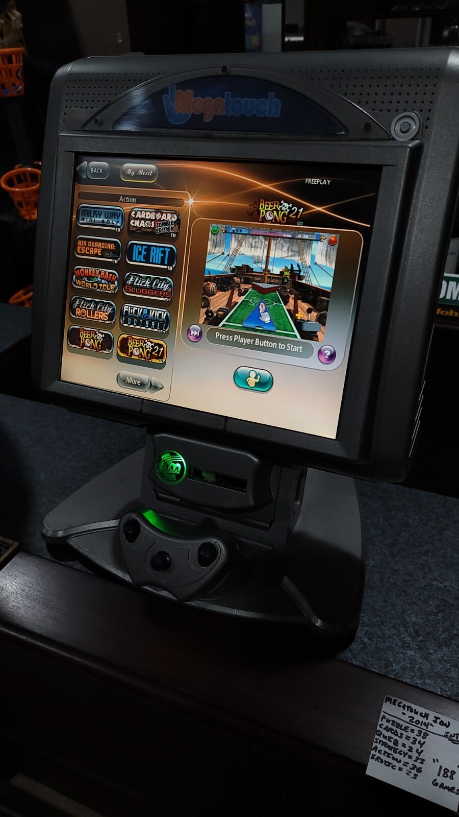 Merit Megatouch Ion 2014 with 188+ games. Megatouch service in Chicago Area!