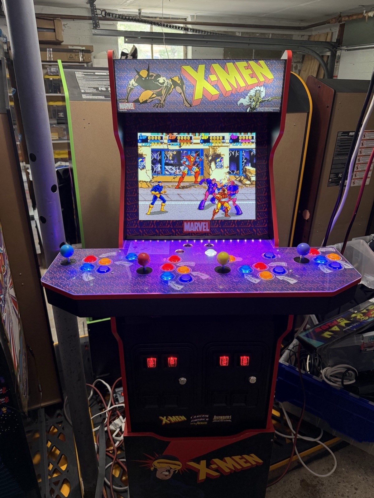 Arcade1Up X-Men 4 Player Arcade 19” Buy Stuff Upgrade + Stool LOCAL PICKUP