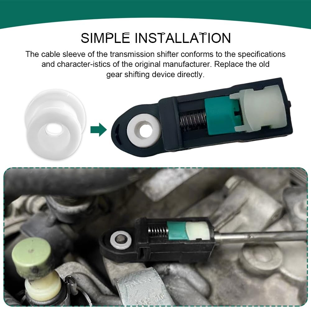 HQRNYP 2PCS Shifter Cable Bushing Kit Compatible with 0.6*0.4*0.47 inches