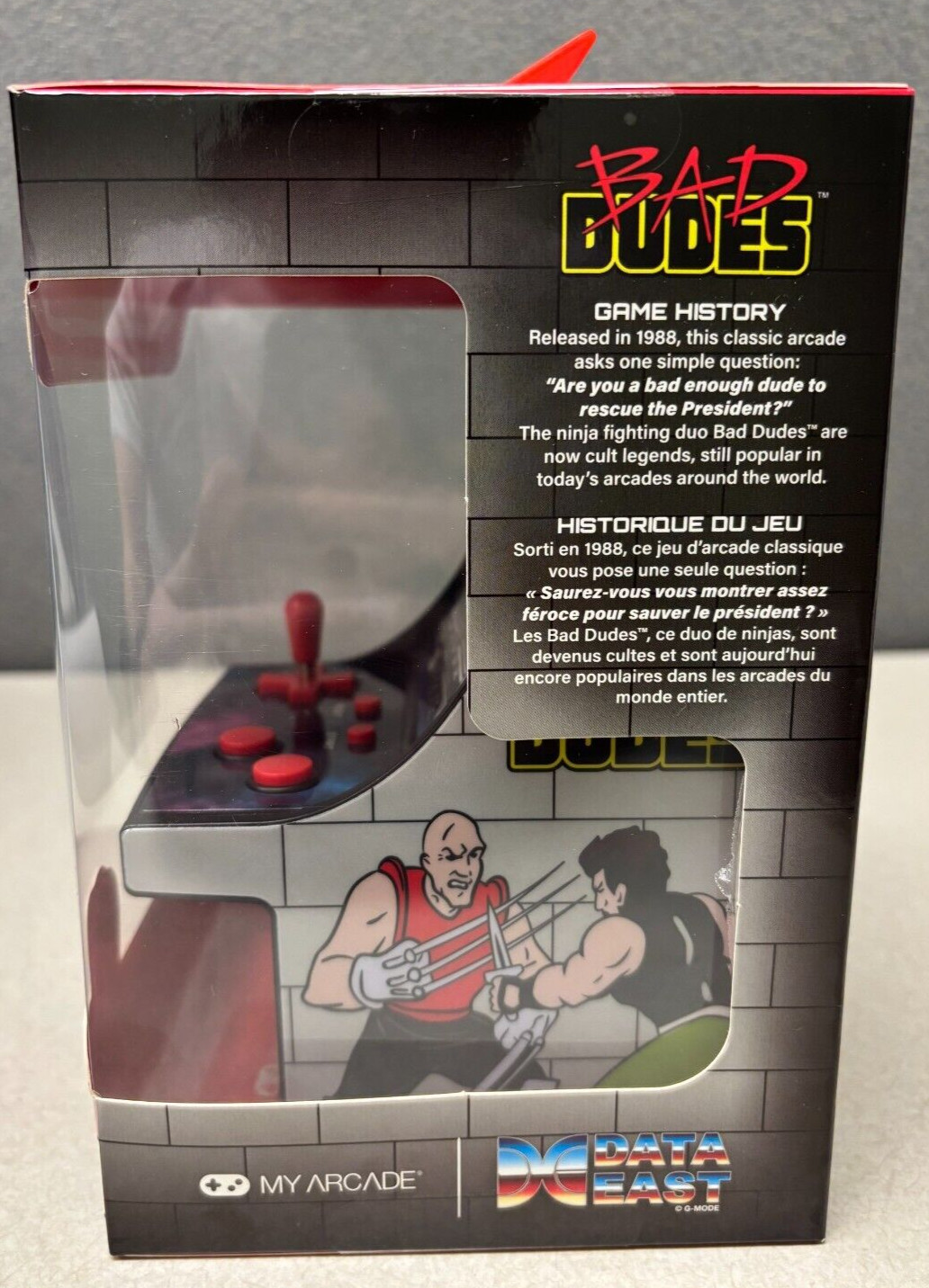 My Arcade Bad Dudes Micro Player 6.75 Inch Mini Retro Arcade Machine Video Game