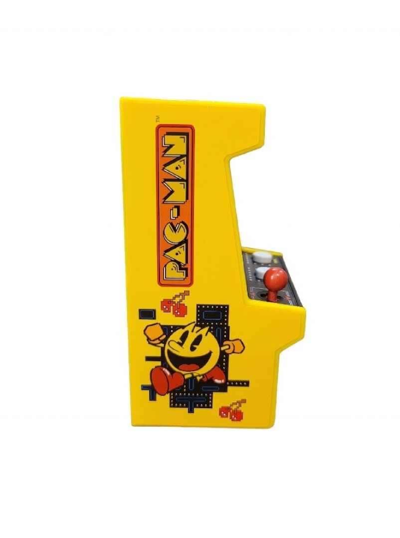 PAC-MAN Handheld MINI Arcade Game BANDAI Namco 5 5/8 Inches ~ Tested & Works