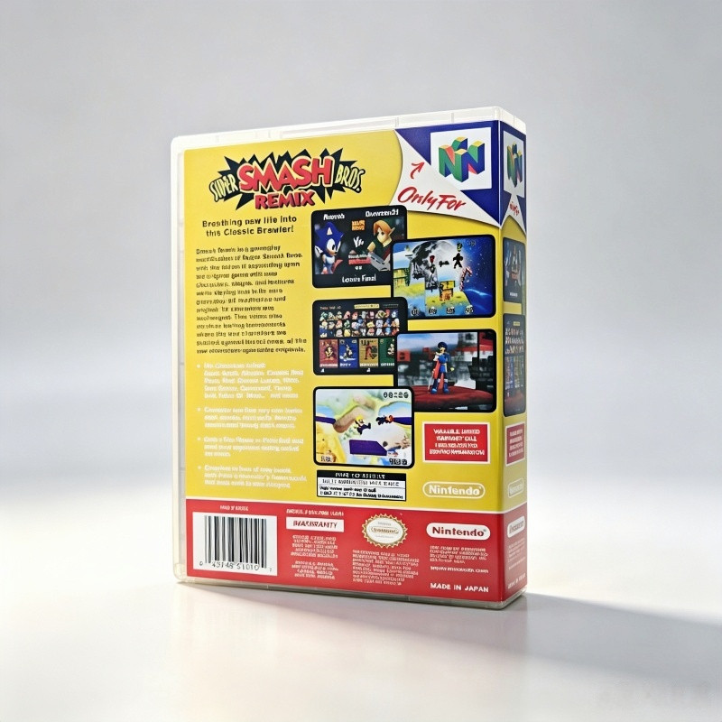 Smash Remix V 2.0.1 Game Cartridge With Box For Nintendo 64 Console US Version