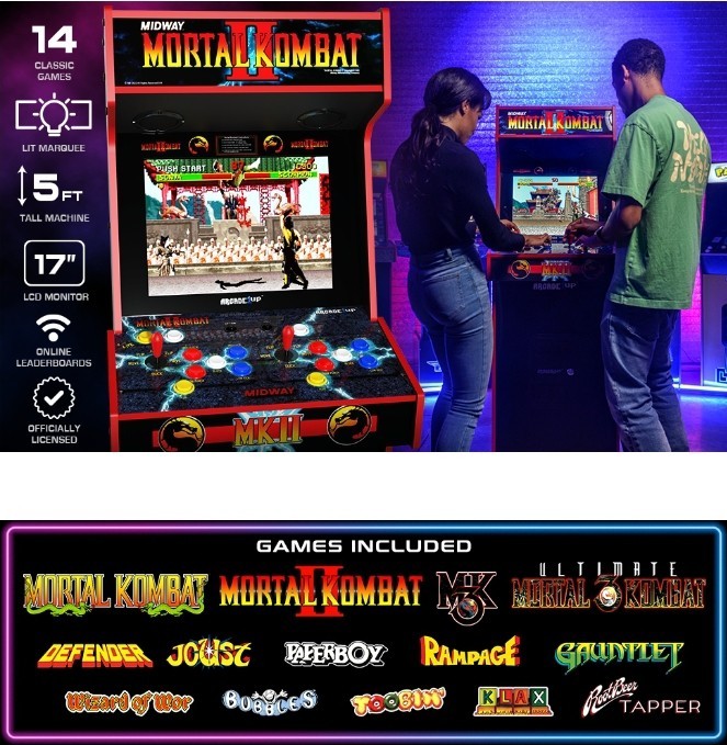 GAMING HEAVY DUTYArcade1Up Mortal Kombat II Deluxe Arcade Machine WE SHIP OVERSE