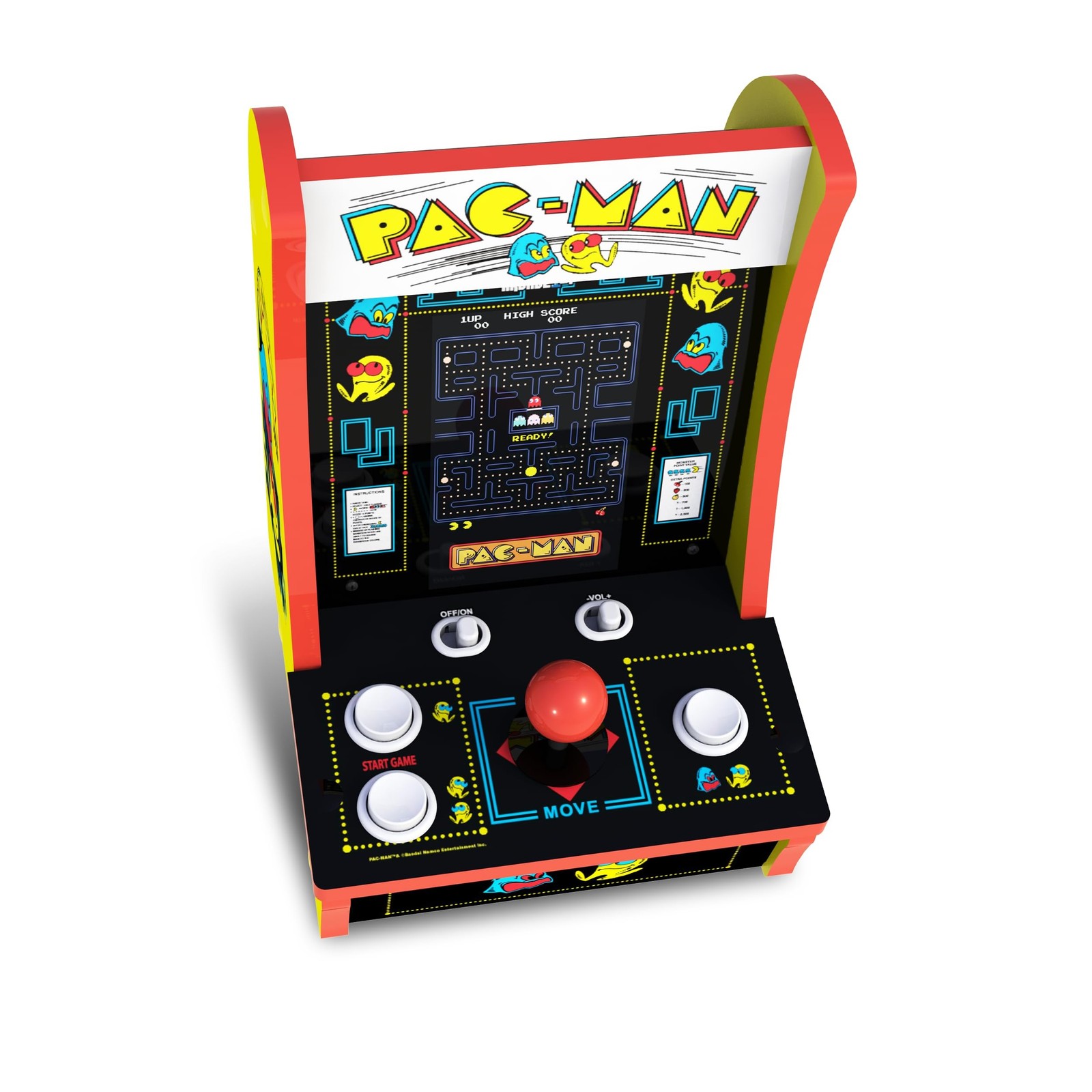 Arcade1Up Pac-Man Countercade Countertop Arcade Machine with 3 Retro Games, 7…