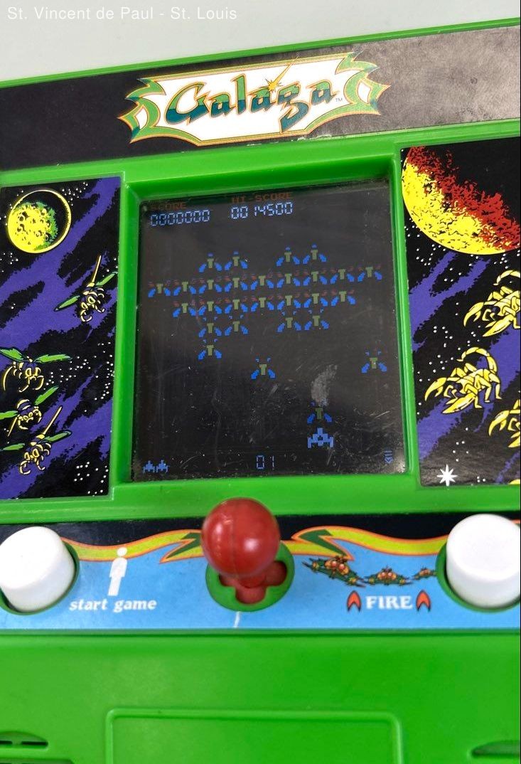 Set of 2 Mini Arcade Galaga Mini AHand Held Arcade Video Machine Collectible
