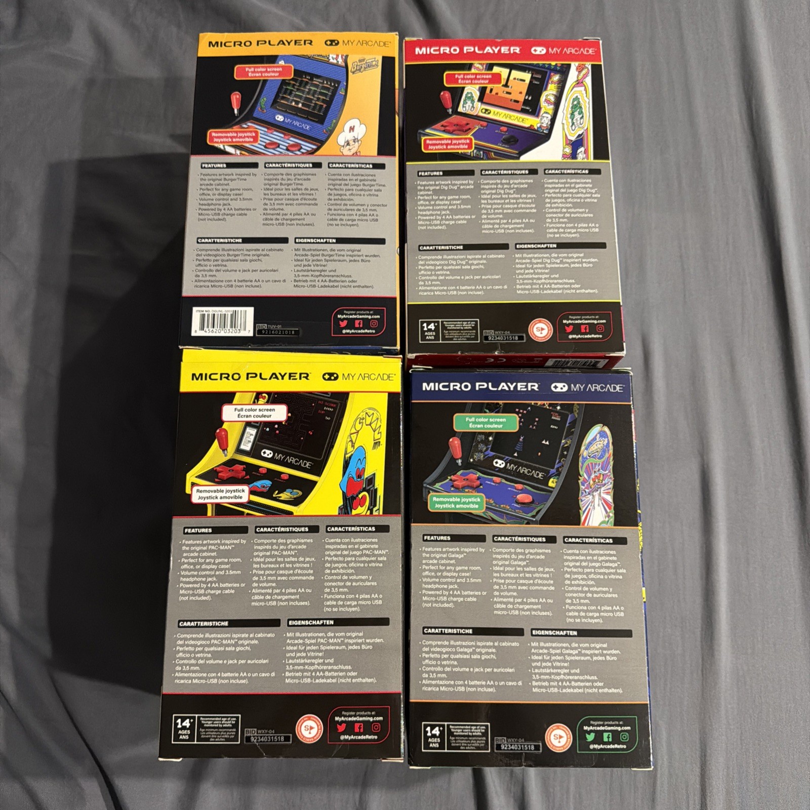 My Arcade Dig Dug. Burgertime. Galaga. Pac-Man. Micro Player Bundle. Read Desc.