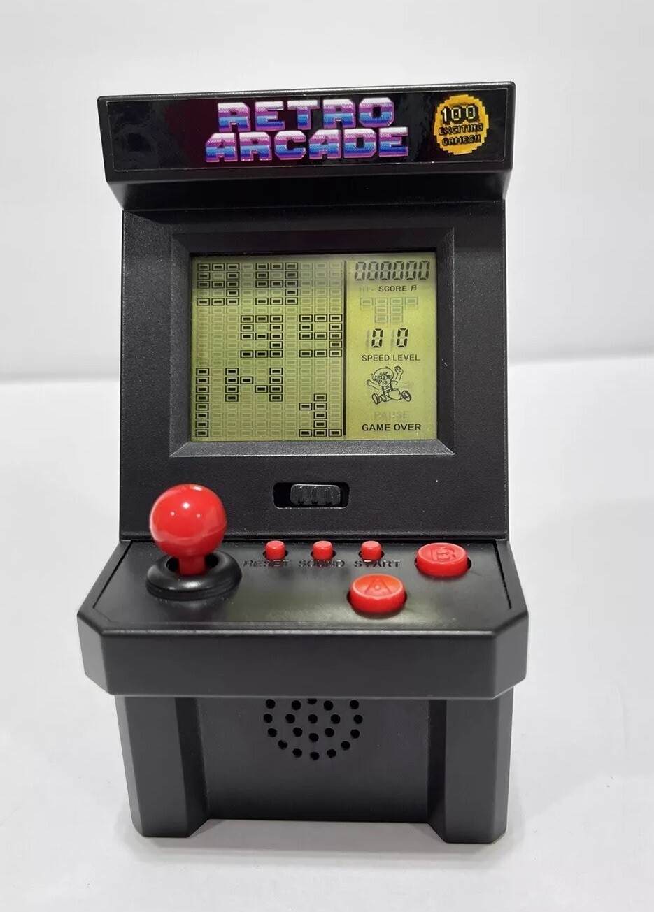 Retro Arcade 100 Exciting Games Mini Plastic Game Machine