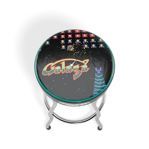 Arcade1Up Galaga Adjustable Gaming Stool with Chrome Frame