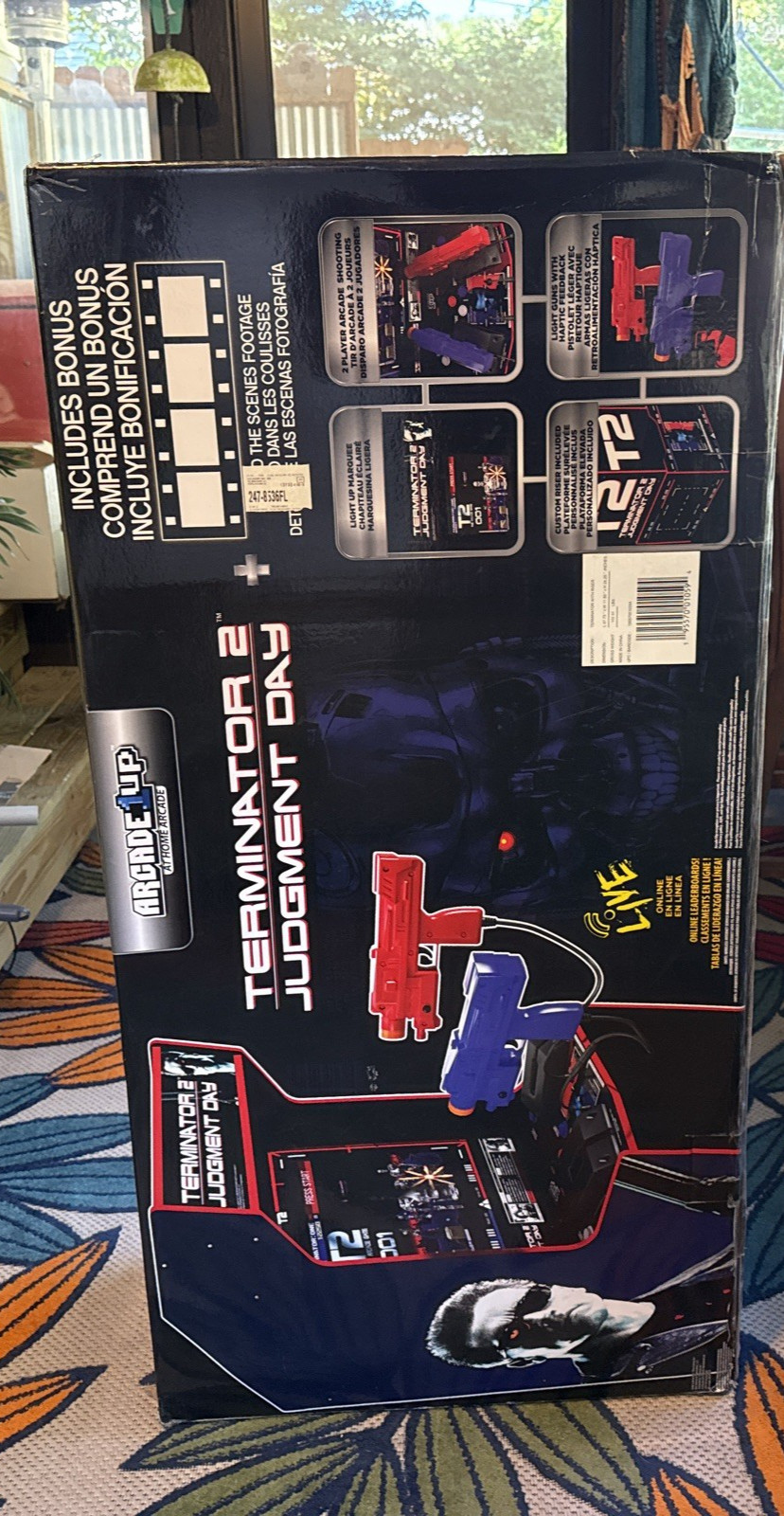 Arcade1UP Terminator 2: Judgement Day T2 Arcade Game Light-up Marque NEW Read