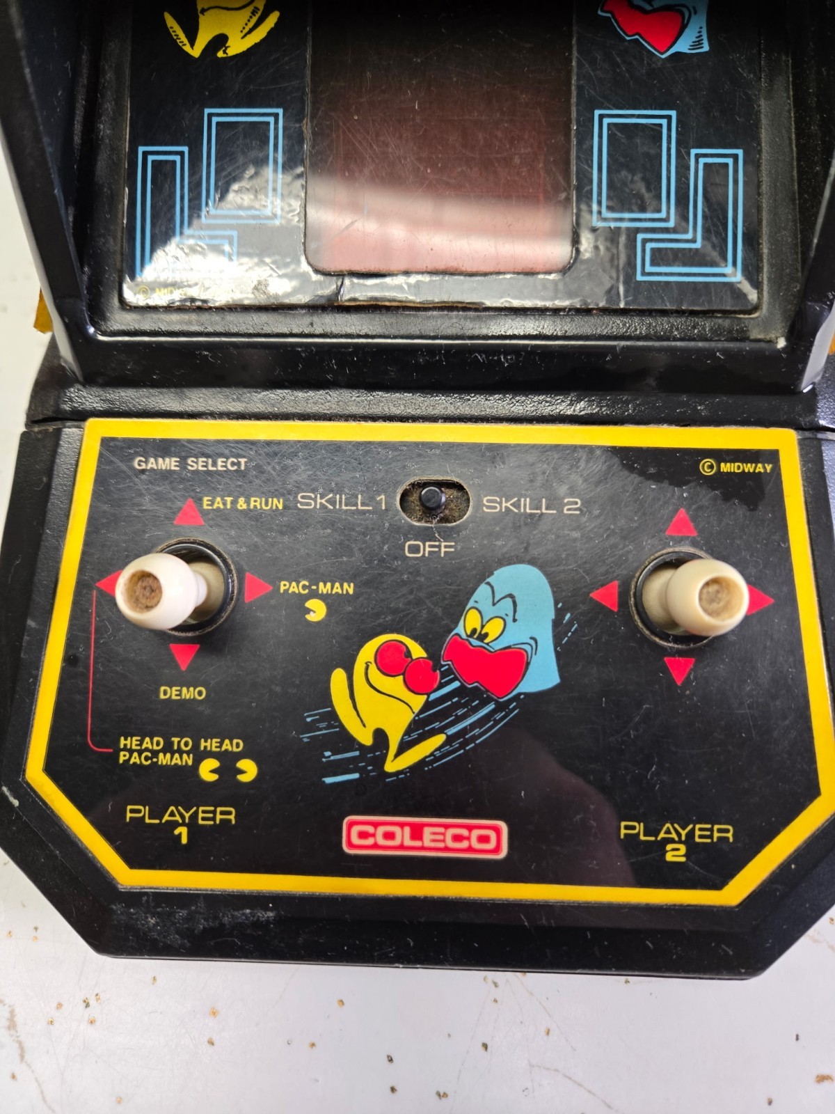 Coleco Pac-Man 1981 Tabletop Arcade Game Midway Vintage Tested Working