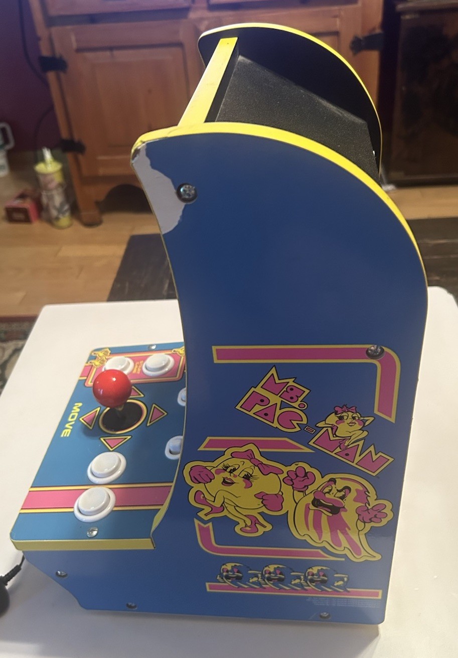Arcade 1up 8261 Ms Pac-Man 4 In 1 Tabletop Arcade GameSystem 16″ WORKS PERFECT