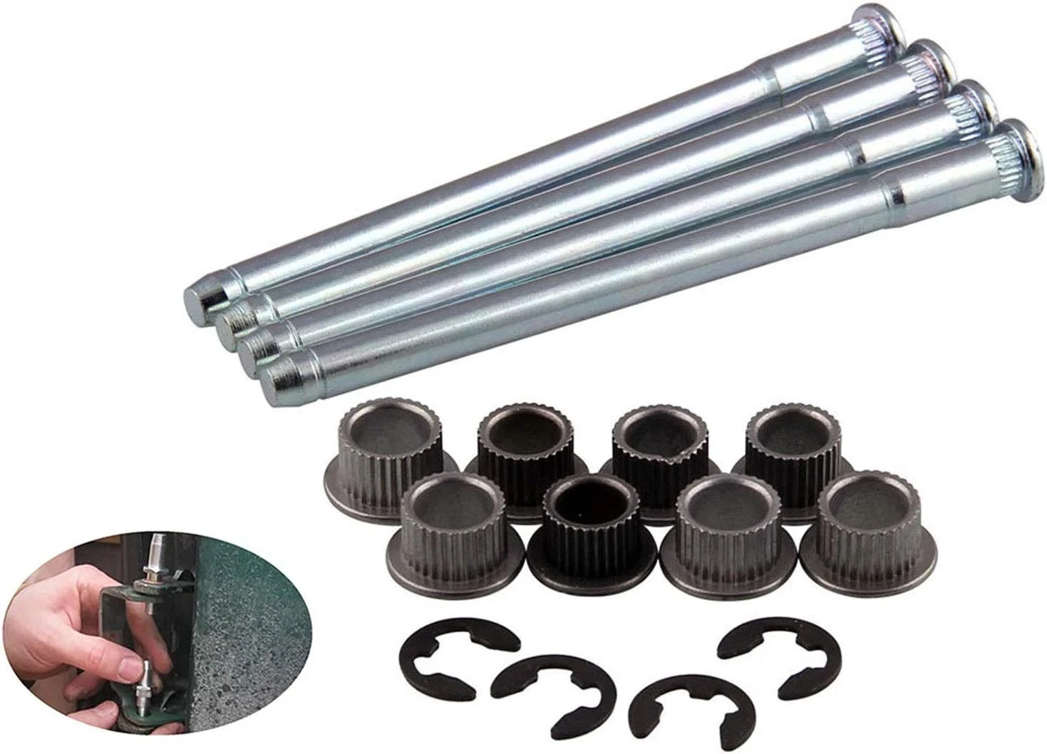 Door Hinge Pin & Bushing Repair Kit 4 Pins 2 Doors Chevy GMC 1988-2002