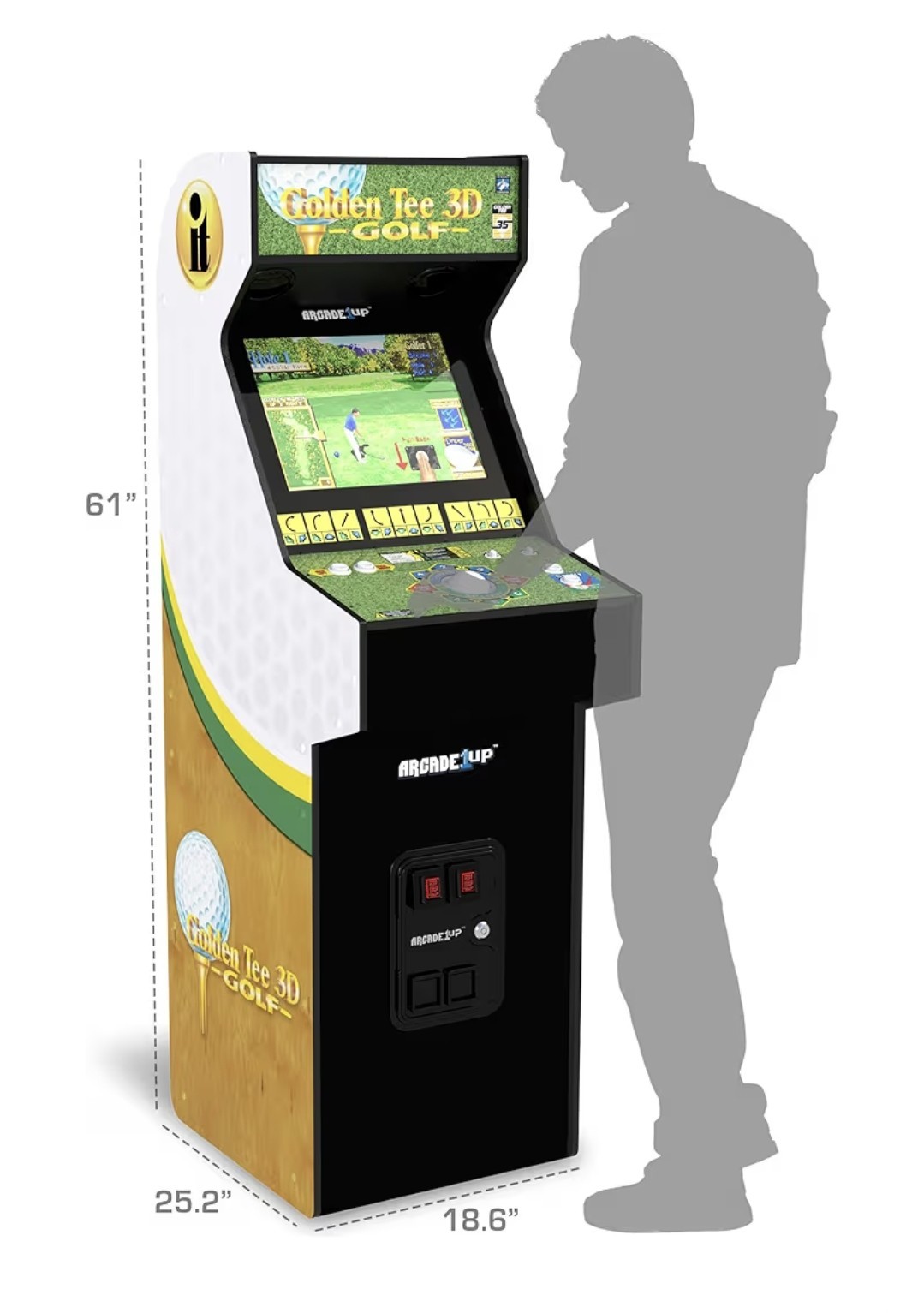 Golden Tee 3D Deluxe Arcade Machine Built Home Over 5-Foot-Tall WE SHIP OVERSEAS