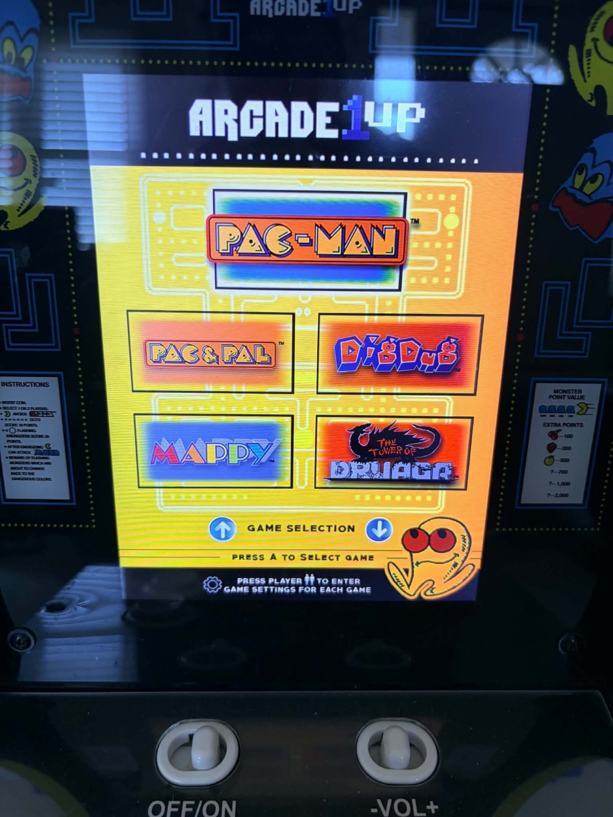 Arcade1Up Pac-Man Countercade 5 Game Tabletop Arcade Tested Works Dig Dug Mappy