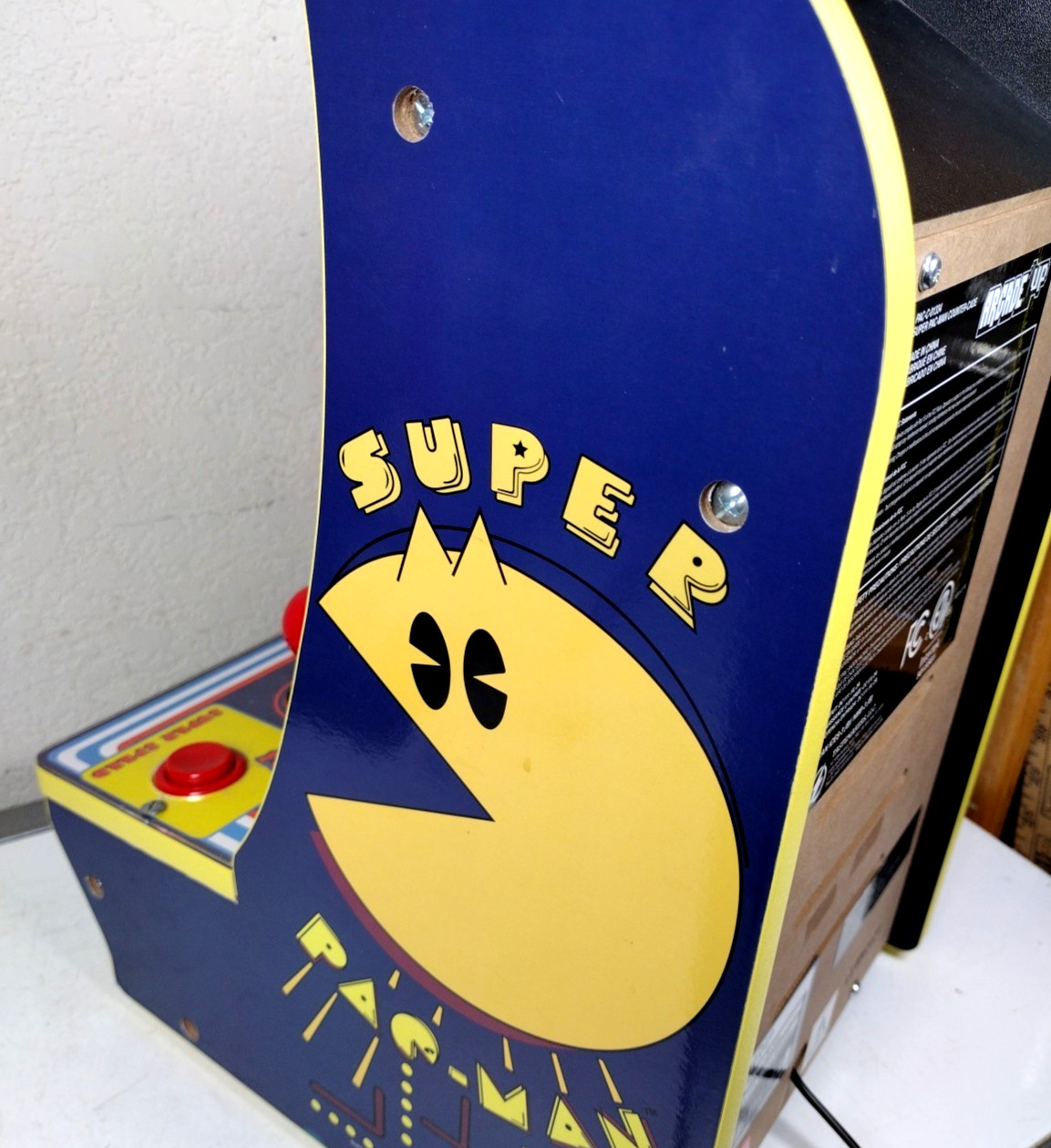 Super Pac-Man Tabletop Retro Arcade Game 4 Games in 1 Arcade-1-Up Works w Issue