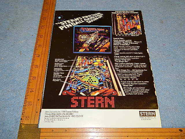 1980 Stern FLIGHT 2000 Pinball Advertising Flyer