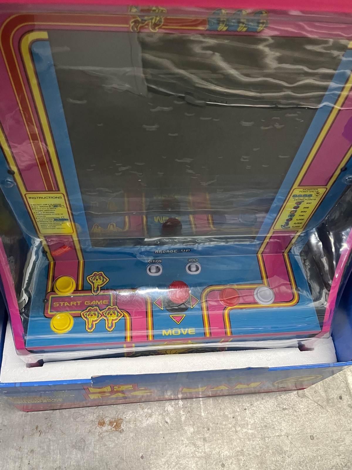 NEW IN BOX! Arcade1Up Ms. PAC-MAN Partycade 12 Games in 1, 17″ LCD Color Screen