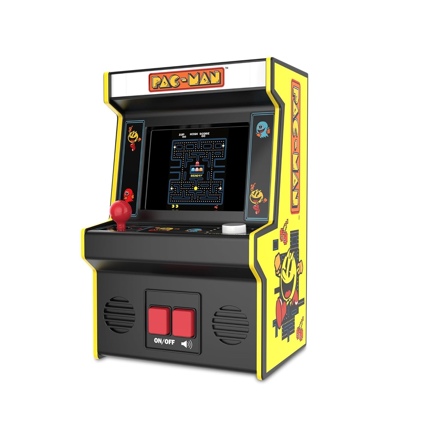 Nostalgic Pac-Man Mini Arcade Game – Includes Batteries & Classic Sounds!