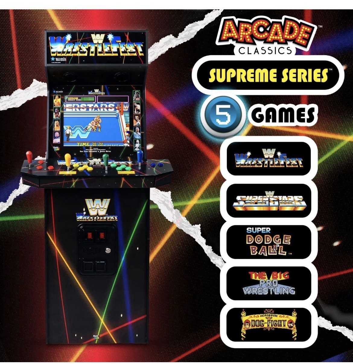 Arcade1up 4 Player WrestleFest Arcade XL Supreme
