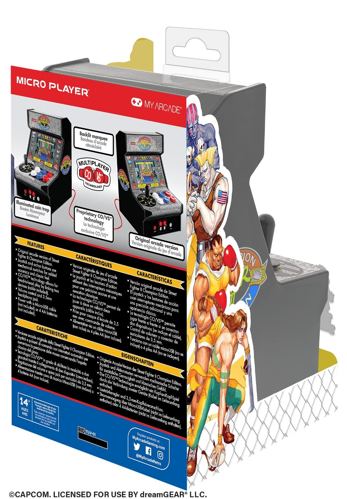 Mini Arcade Machine – Street Fighter 2 Champion Edition Video Game, Retro Gaming