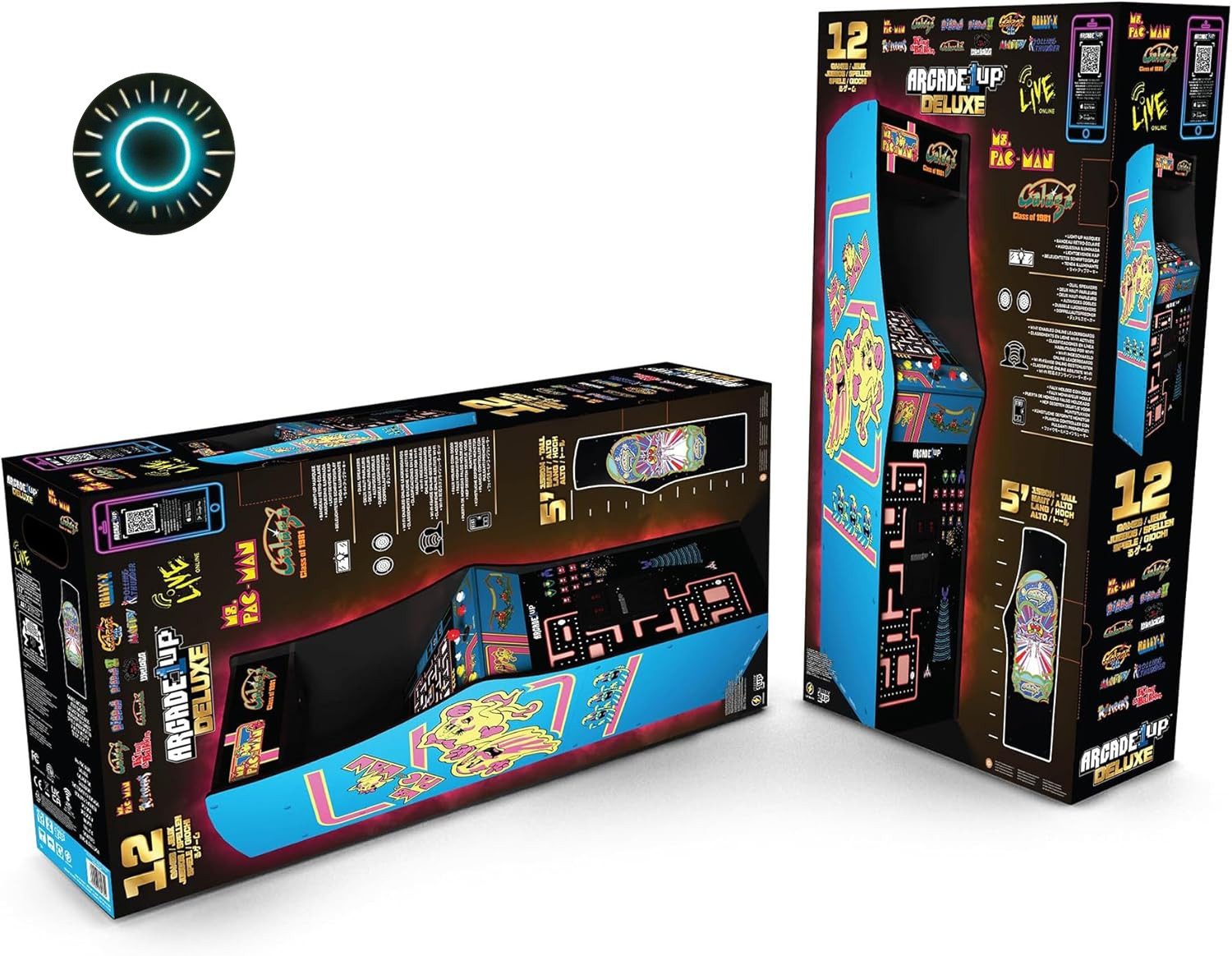 Class of 81’ Deluxe Arcade Machine for Home – 5 Feet Tall – 12 Classic Games NEW